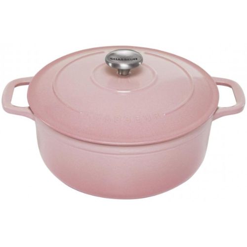 Chasseur Round French Oven 20cm2.5L Cast Iron Casserole Pan - Cherry Blossom