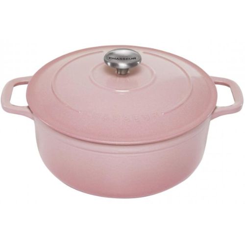 Chasseur Round French Oven 4L Casserole Pan Cast Iron Cookware - Cherry Blossom