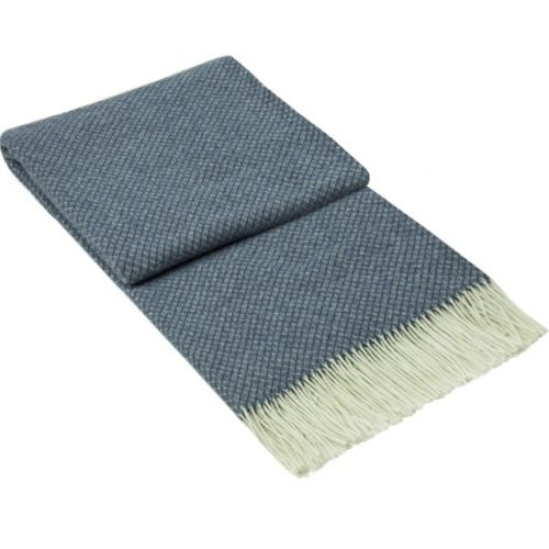 Chiswick Throw Blanket - Merino Wool/Cashmere - Navy