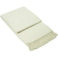 Chiswick Throw Blanket Merino Wool/Cashmere Soft Cozy Sofa Bed Decor - Ivory