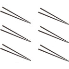 Chopsticks Lacquered Black Wooden Chinese Chopstick Wood D.Line - Set of 6