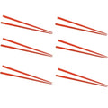 Chopsticks Lacquered Red Wooden Chinese Chopstick Wood D.Line - Set of 6
