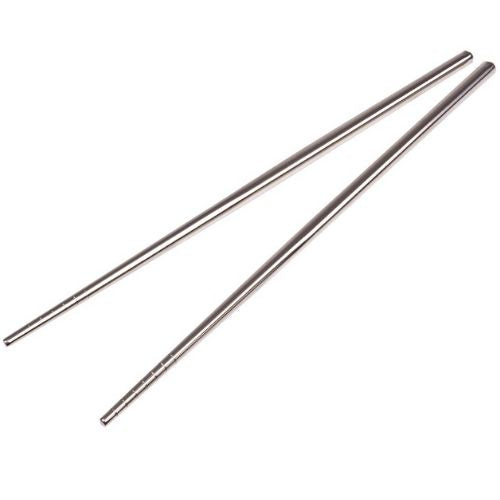 Chopsticks Stainless Steel Metal Reusable Cutlery Tableware D.Line - Set of 12