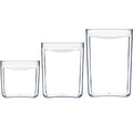 ClickClack 3 Piece Pantry Cube Containers Airtight Food Storage Set - Large