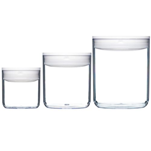 Click Clack Containers ClickClack 3 Piece Round Pantry Container Food Storage Set with Airtig ...