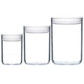 ClickClack 3 Piece Round Pantry Containers Airtight Food Storage Set - Large