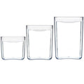 ClickClack Pantry Cube Set 3 Piece Large Airtight Food Storage Container - White