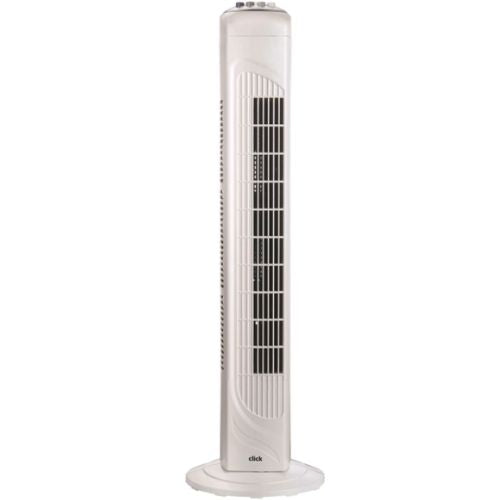 Click Tower Fan 81cm with 3 Speed, 2 Hour Timer & Oscillating Function - White