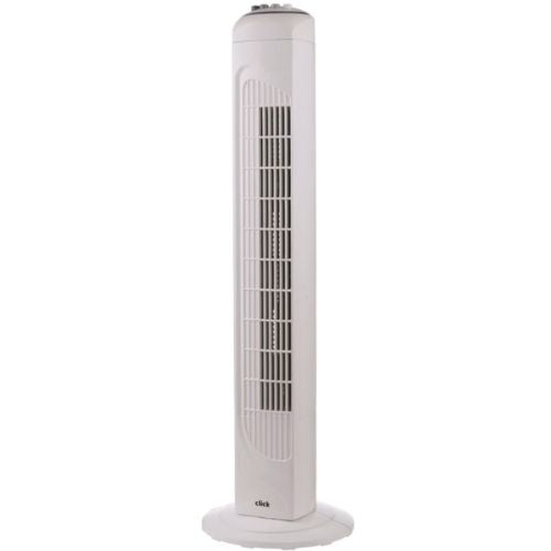 Click Tower Fan 81cm with 3 Speed, 2 Hour Timer & Oscillating Function - White