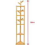 Clothes Stand Garment Coat Rack Shelf Wooden Tree Hanger Bag Hat Hook Holder