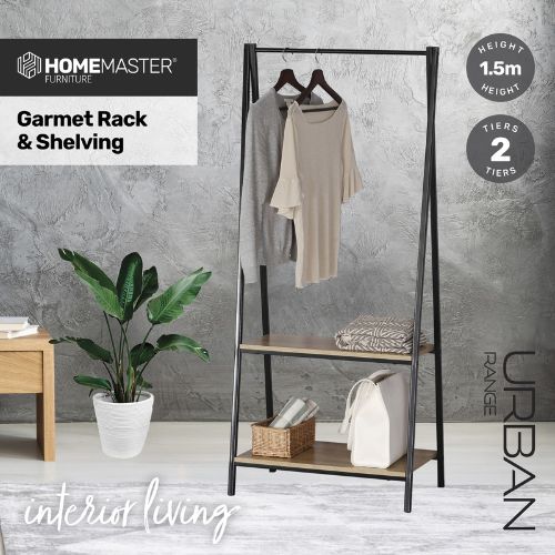 Clothing Garment Rack Coat Organizer Heavy Duty Hanging Clothes Rack with 2 Tier