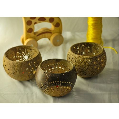Coco Candle Holder For Home Decorations Handcrafted Designs-The Moon Light