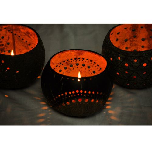 Coco Candle Holder For Home Decorations Handcrafted Designs-The Moon Light