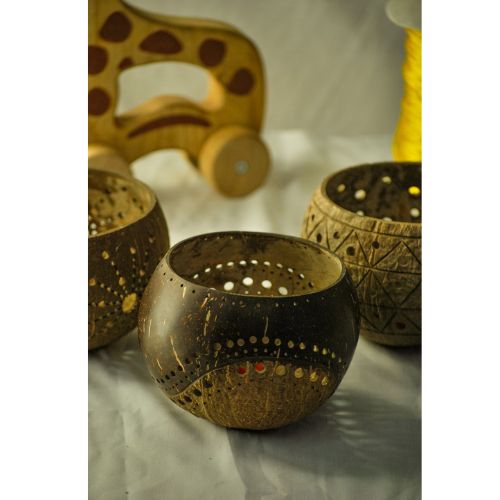 Coco Candle Holder For Home Decorations Handcrafted Designs-The Moon Light