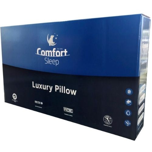 Comfort Sleep Memory Foam Medium Firm Pillow Luxury Sleeping Pillows - Aqua Blue