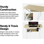Computer Desk Home Office Furniture Study Gaming Wooden Table with Storage Shelf