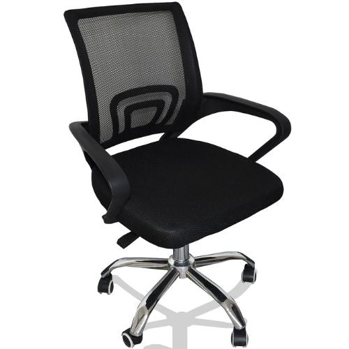 Computer Office Chair Study Work Executive Mesh Gaming Adjustable Chairs - Black