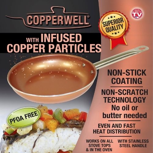 Copperwell Non Stick Frying Pan 28cm Cookware Frypan with Stainless Steel Handle