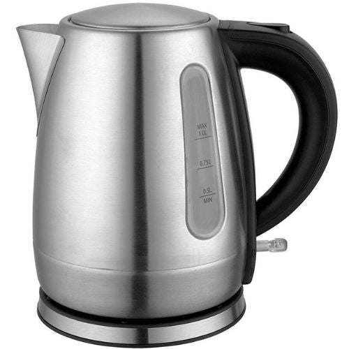 Cordless Electric Kettle Stainless Steel Hot Water Boiler Tea Jug Kitchen Pot 1L