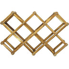Countertop Wine Rack Tabletop Freestanding 10 Bottles Wooden Wine Storage Racks