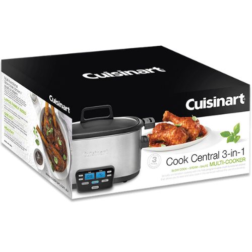 Cuisinart 3-in-1 Cook Central 4-Quart Multi-Cooker Slow Cooker, Steamer, Saute