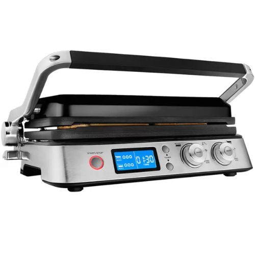 DeLonghi Digital MultiGrill Waffle Maker, Sandwich Press And Open BBQ - Silver