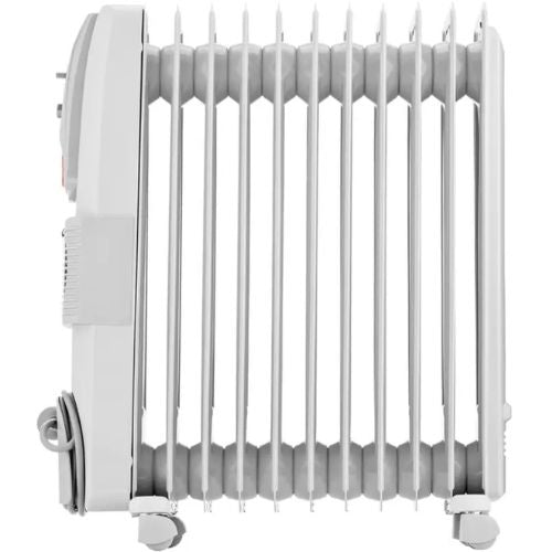 DeLonghi Oil Column Heater 2400W with Timer and Fan - White