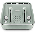De'Longhi Distinta Perla 4 Slot Toaster 1800W, Removable Crumb Tray - Green