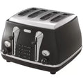 Delonghi CTO4003BK Icona Classic 4 Slice Toaster Black 1800W w Browning Control