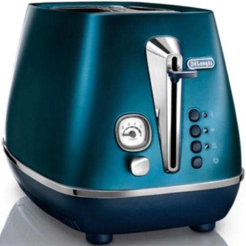 Delonghi Distinta Flair 2 Slice Toaster Prestige Blue Reheat Defrost + 1Year Wty