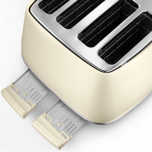 Delonghi Distinta Perla 4 Slice Toaster with Reheat, 6 Browning Settings - Lemon