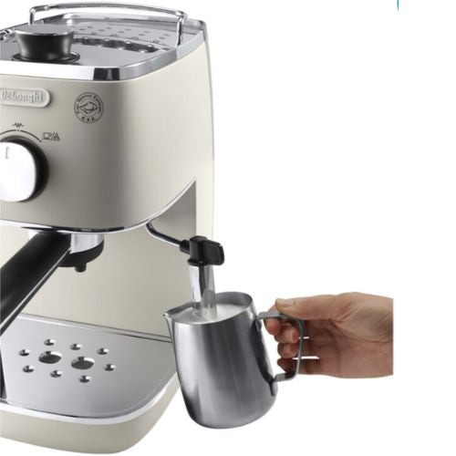 Delonghi Distinta Pump Coffee Machine Espresso Cappuccino Maker ECI341W - White