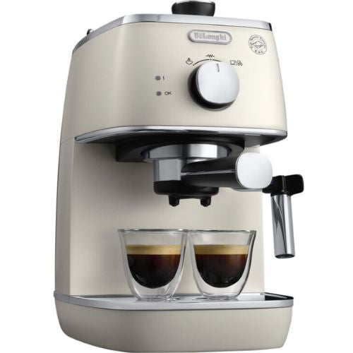 Delonghi Distinta Pump Coffee Machine Espresso Cappuccino Maker ECI341W - White