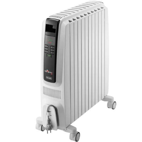 Delonghi Dragon Portable Oil Column Heater 2400W With 3 Heat Settings - White