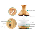 Devanti 4 in 1 Aroma Diffuser 400ml Humidifier w/ Remote Control LED Light Wood