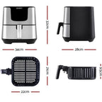 Devanti Air Fryer 7L LCD Display Fryers Oil Free Oven Airfryer Healthy Cooker