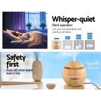 Devanti Aroma Diffuser Aromatherapy LED Light Humidifier Essential Oils 130ml