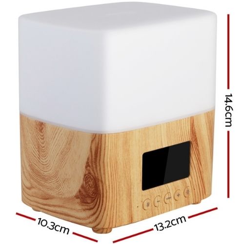 Devanti Aroma Diffuser Clock Aromatherapy LED Light Humidifier Essential Oil