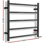 Devanti Heated Towel Rail Electric Warmer Heater Rails Holder Rack Wall Mounted