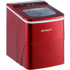 Devanti Portable Ice Cube Maker Machine 2L Home Bar Benchtop Easy Quick - Red
