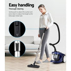 Devanti Vacuum Cleaner Bagless Cyclone Cyclonic Vac Home Office Car 2200W - Blue