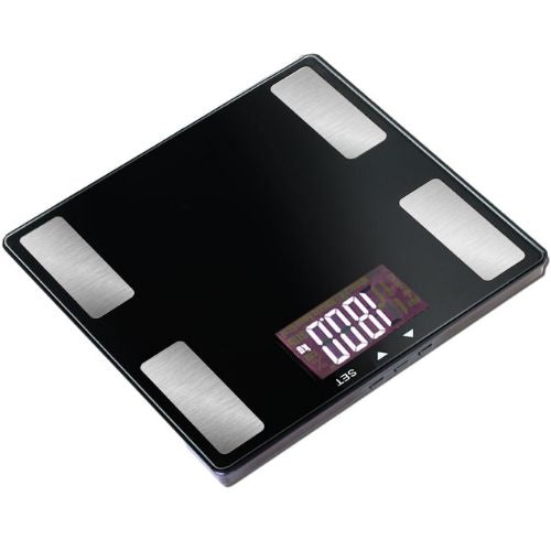 Digital Electronic Bathroom Scale 180kg Bluetooth Body Fat Scales Weight - Black