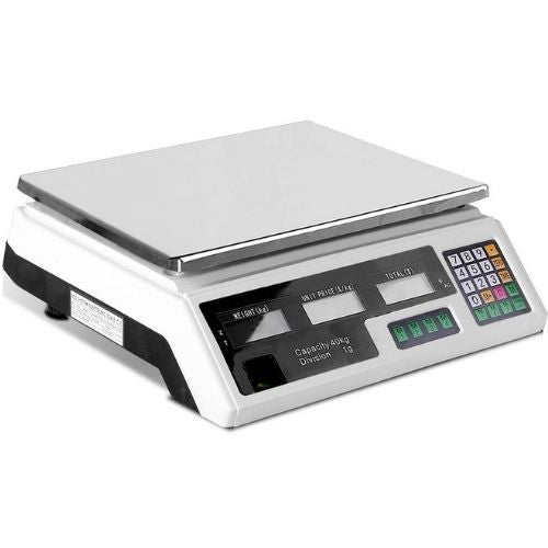 Digital Kitchen Scale 40KG Food Electronic Scales Shop Market Commercial - White