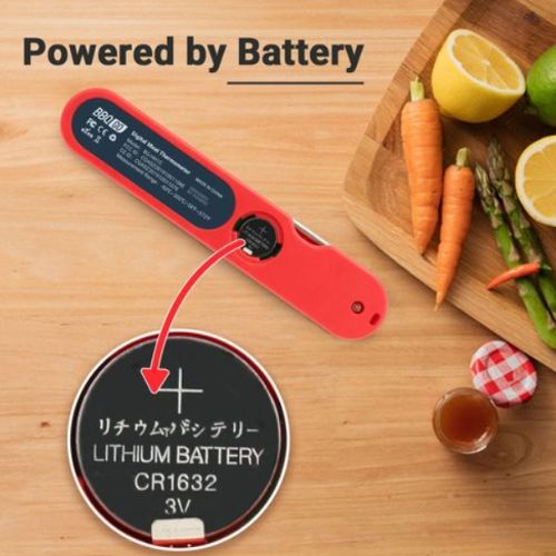 Digital Meat Thermometer Magnetic Foldable Food Probe Fast & Highly Accurate Red