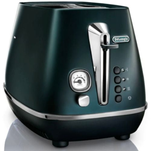 Distinta Flair 2 Slice Toaster Reheat Defrost Non-Slip Feet +1yr Warranty GREEN