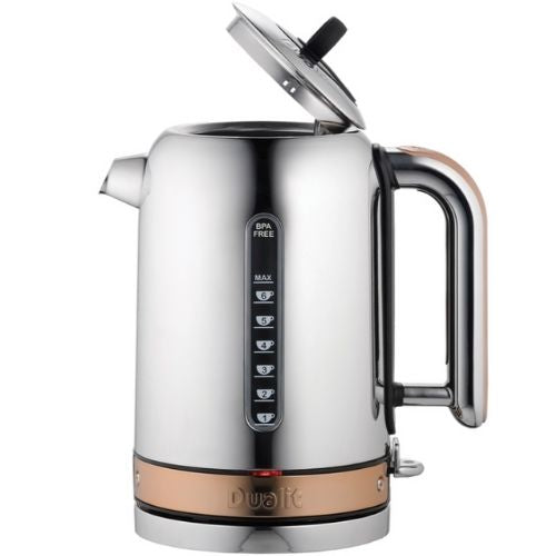 Dualit Classic Kettle 1.7L, Non-drip Spout, Quiet Boil Function - Copper