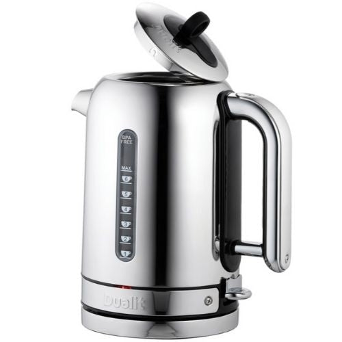 Dualit Classic Kettle 1.7L, Non-drip Spout, Quiet Boil Function - Polished Steel