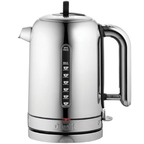 Dualit Classic Kettle 1.7L, Non-drip Spout, Quiet Boil Function - Polished Steel