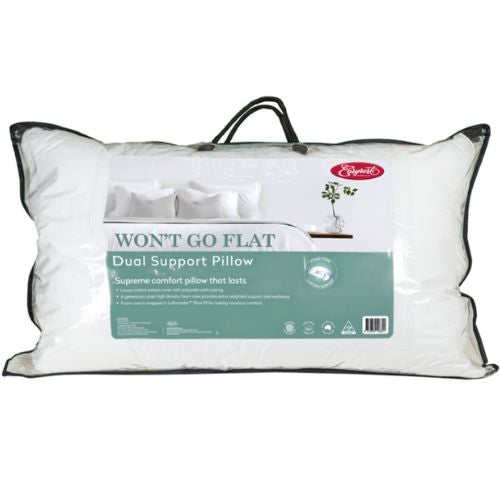 EasyRest Won't Go Flat Dual Support Standard Pillow - White