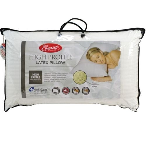 Easyrest Latex Pillow High Profile W/ Removable Cotton Sateen Pillow Protector